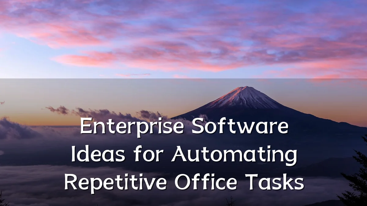 Enterprise Software Ideas for Automating Repetitive Office Tasks