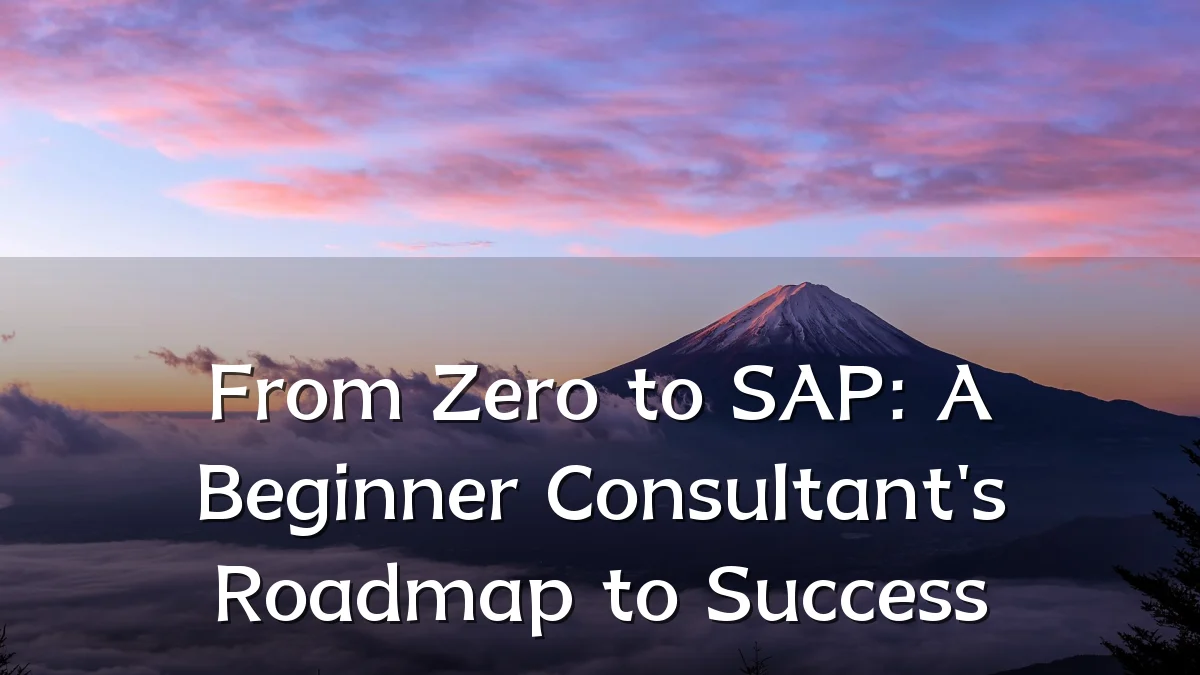 From Zero to SAP: A Beginner Consultant's Roadmap to Success