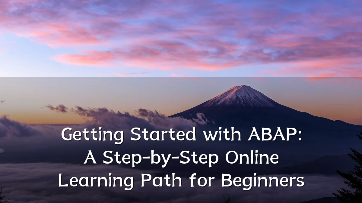 Getting Started with ABAP: A Step-by-Step Online Learning Path for Beginners
