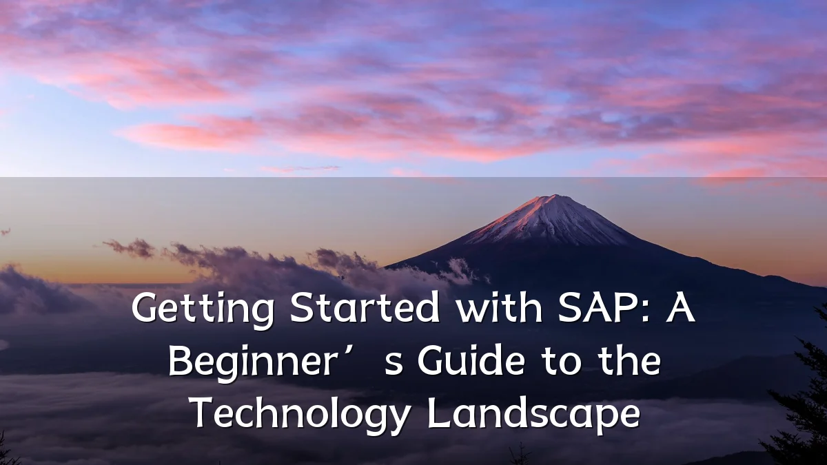Getting Started with SAP: A Beginner’s Guide to the Technology Landscape