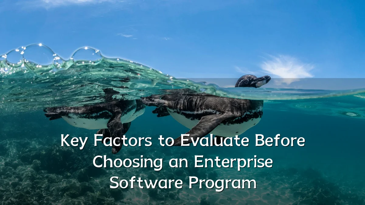 Key Factors to Evaluate Before Choosing an Enterprise Software Program