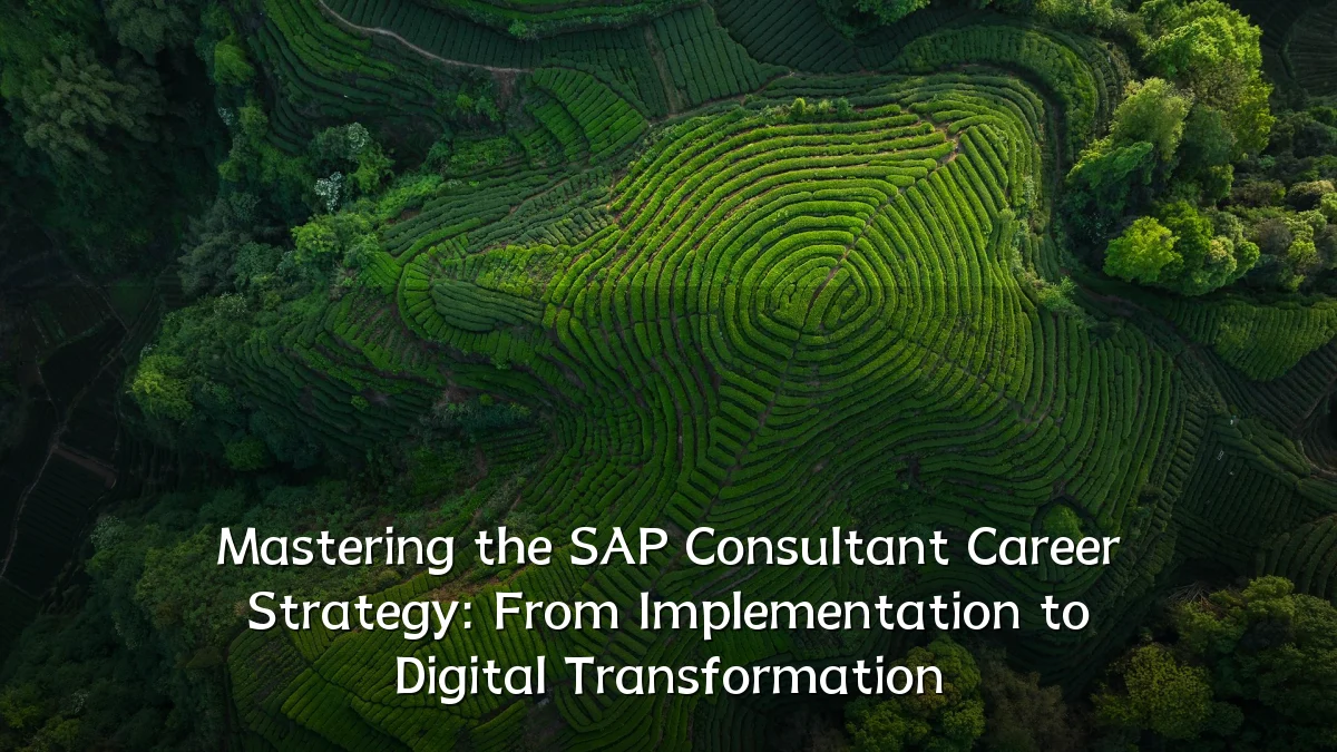 Mastering the SAP Consultant Career Strategy: From Implementation to Digital Transformation