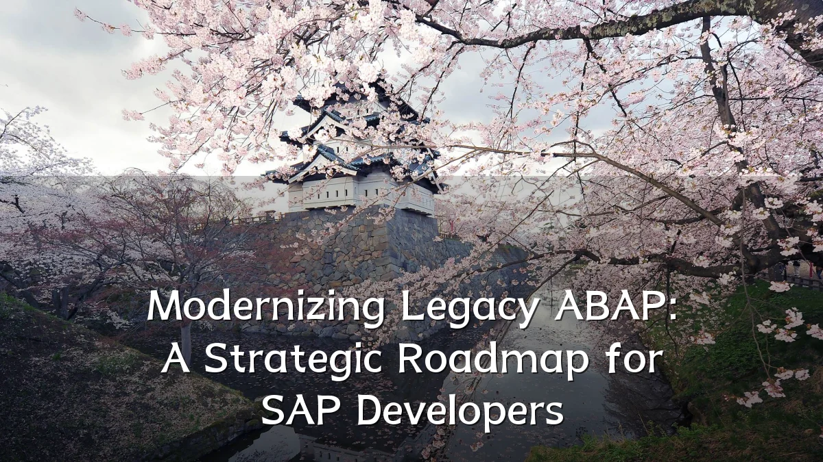 Modernizing Legacy ABAP: A Strategic Roadmap for SAP Developers