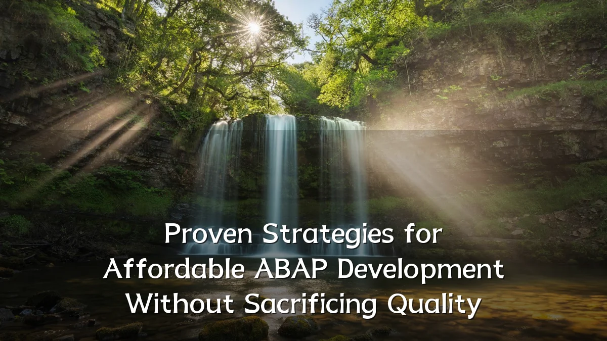 Proven Strategies for Affordable ABAP Development Without Sacrificing Quality