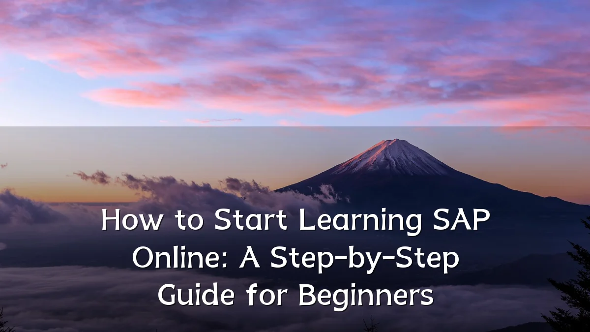 How to Start Learning SAP Online: A Step-by-Step Guide for Beginners