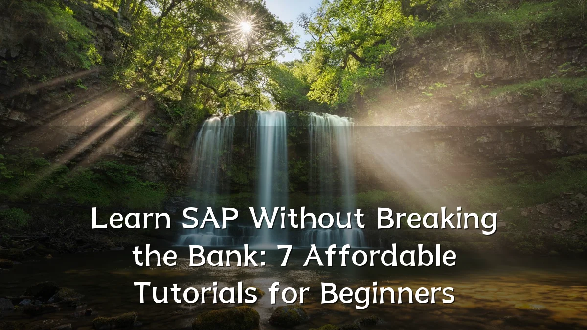 Learn SAP Without Breaking the Bank: 7 Affordable Tutorials for Beginners