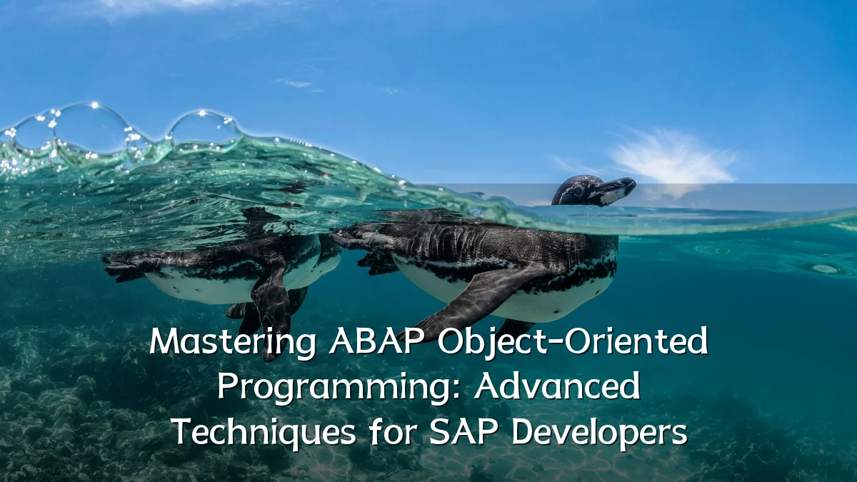 Mastering ABAP Object-Oriented Programming: Advanced Techniques for SAP Developers