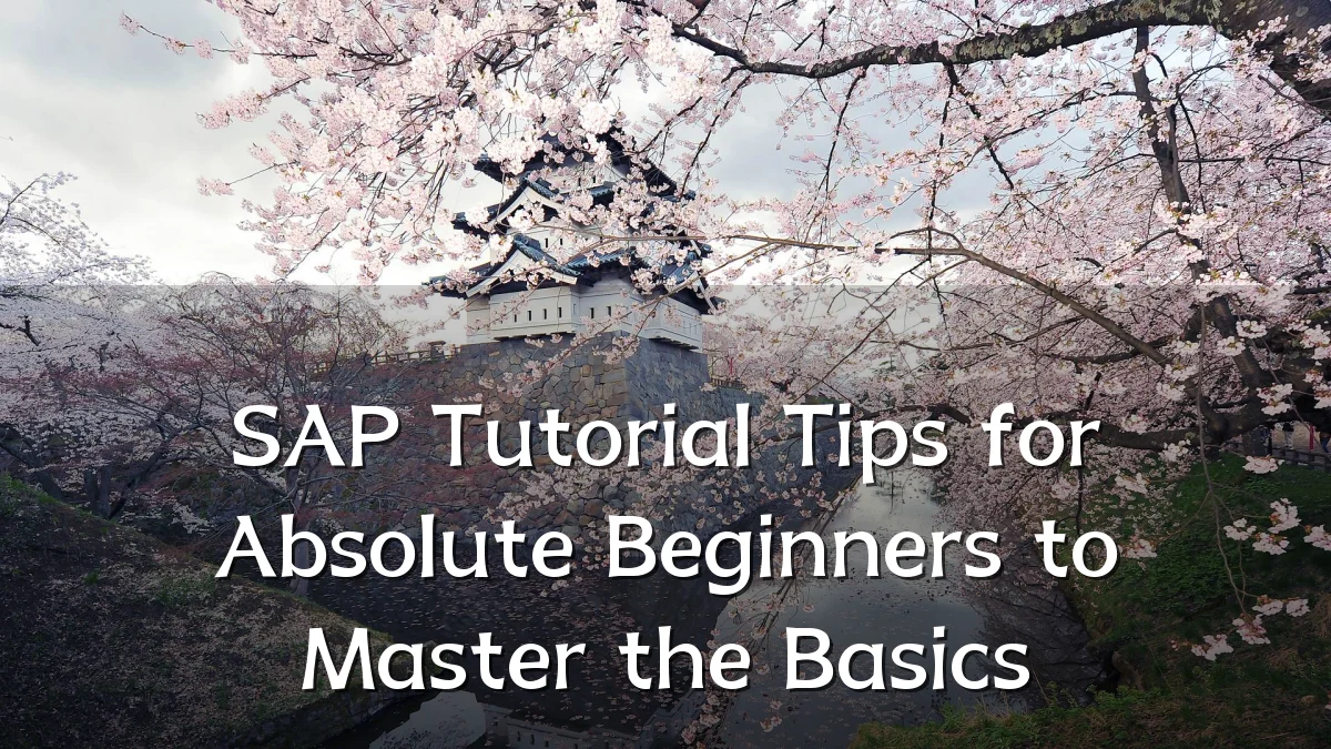 SAP Tutorial Tips for Absolute Beginners to Master the Basics