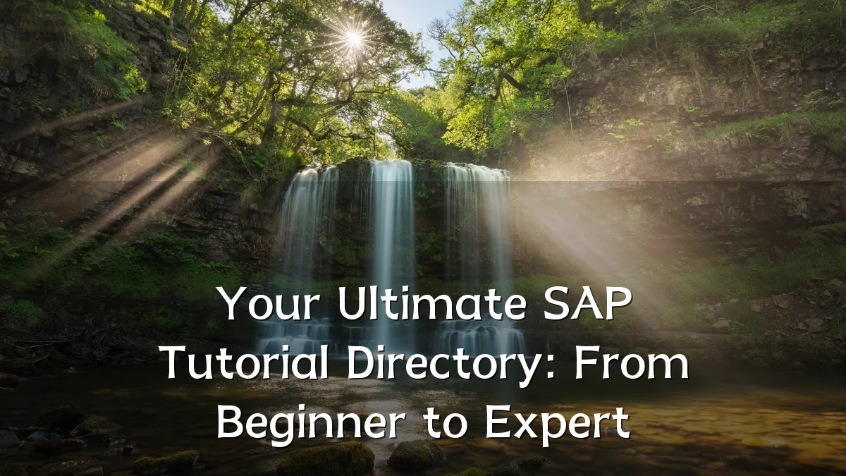 Your Ultimate SAP Tutorial Directory: From Beginner to Expert